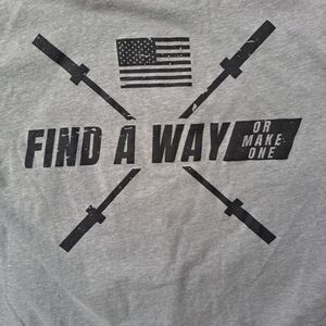 Womens Gym Wear T-Shirt " Find A Way Or Make One " XL TEE The Lift Box Workout